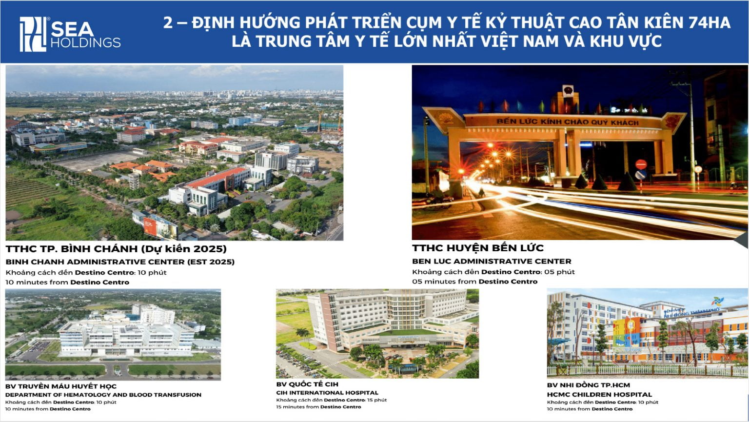 tiềm năng vị trí dự án destino centro