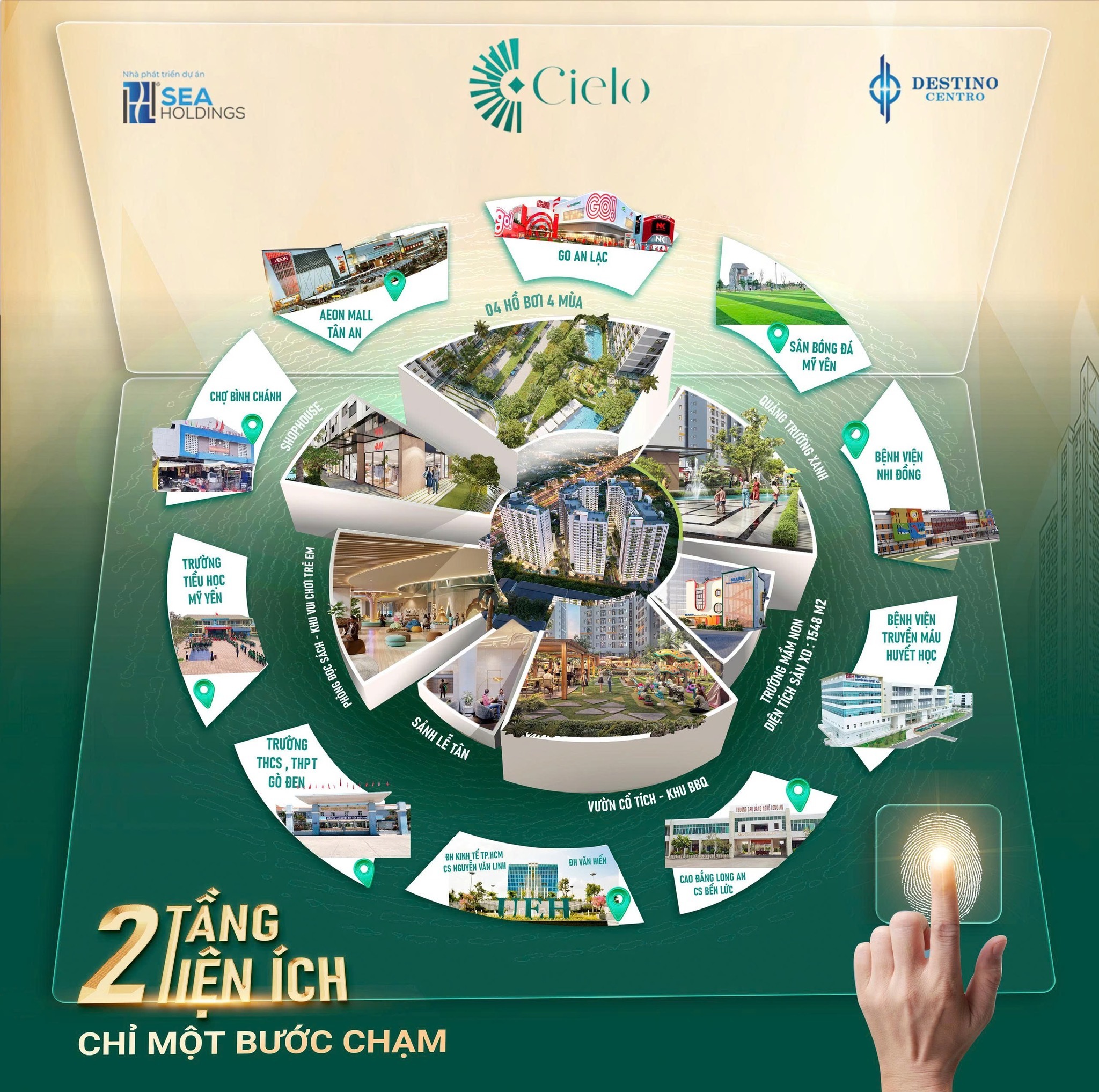 Căn hộ chung cư Cielo Destino Centro Bến Lức Long An