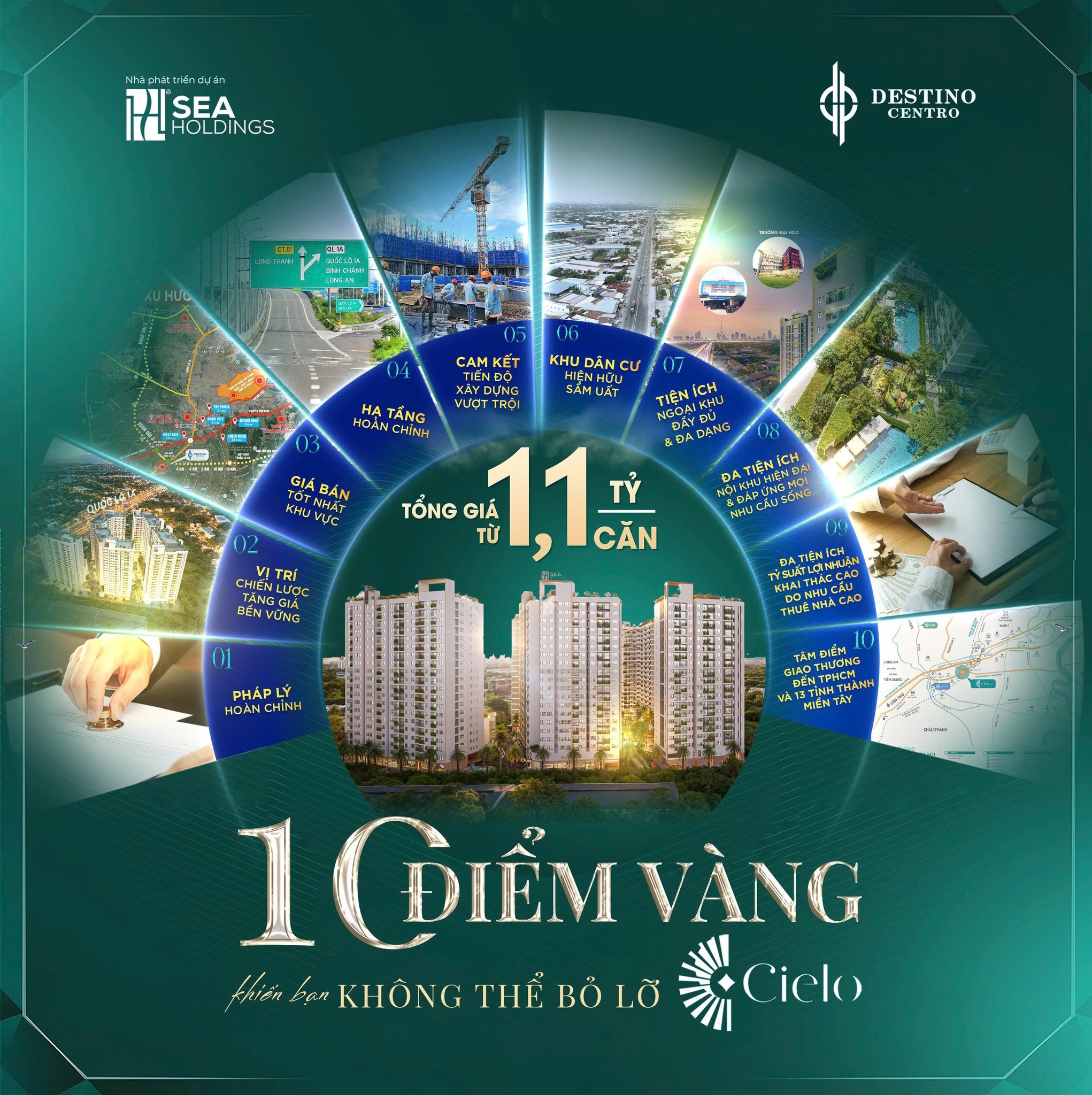Căn hộ chung cư Cielo Destino Centro Bến Lức Long An