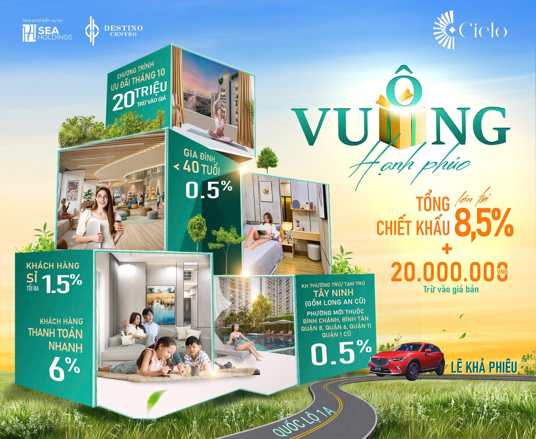 Căn hộ chung cư Cielo Destino Centro Bến Lức Long An