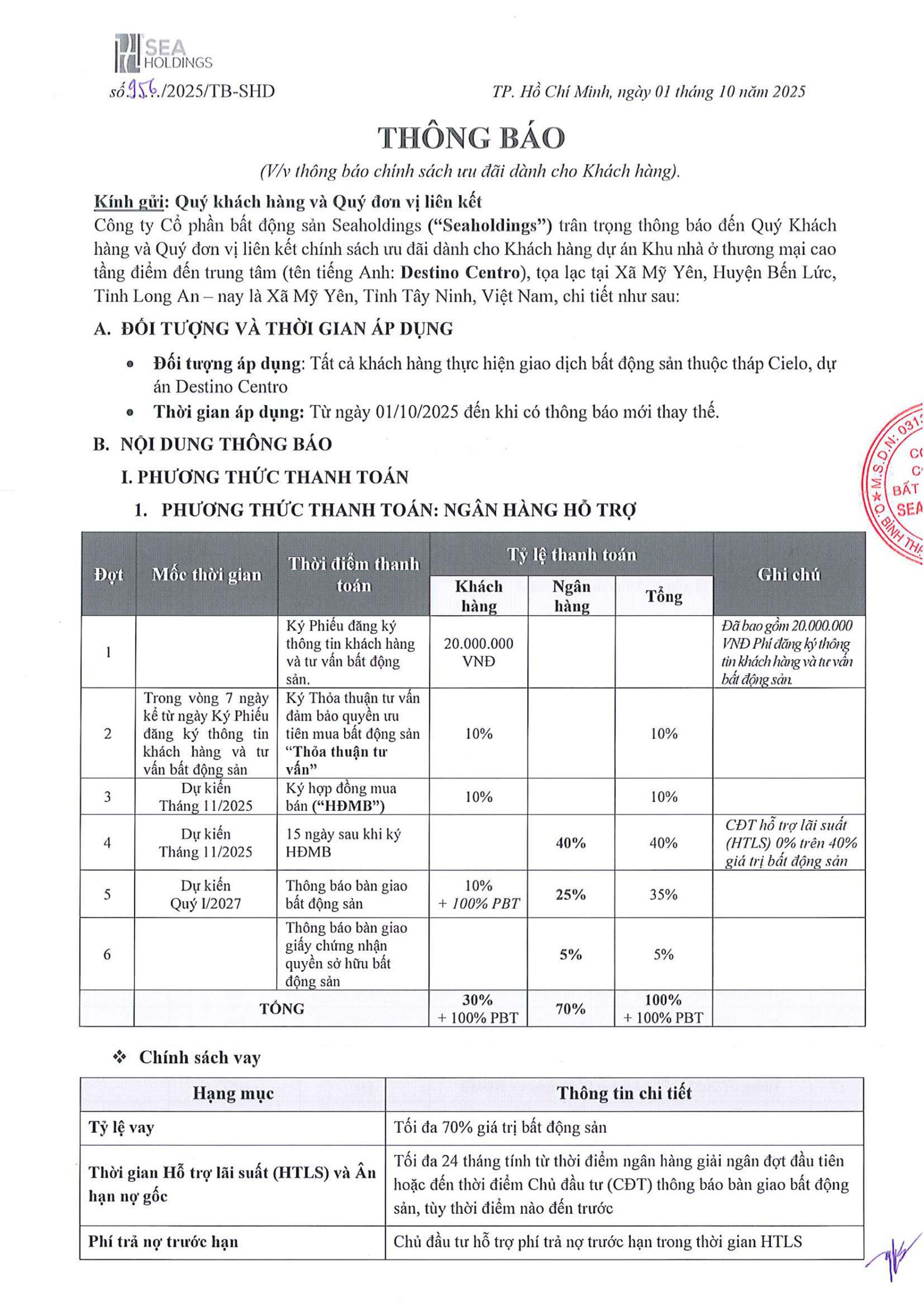 Căn hộ chung cư Cielo Destino Centro Bến Lức Long An